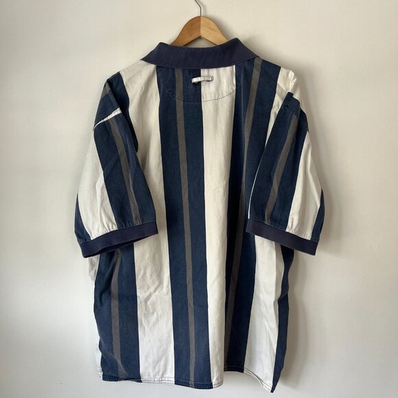 Vintage Northern Elements Woven Striped Polo - Picture 6 of 6